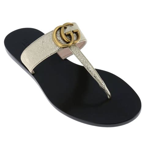 gucci sandalen damen gold|net a porter Gucci sandals.